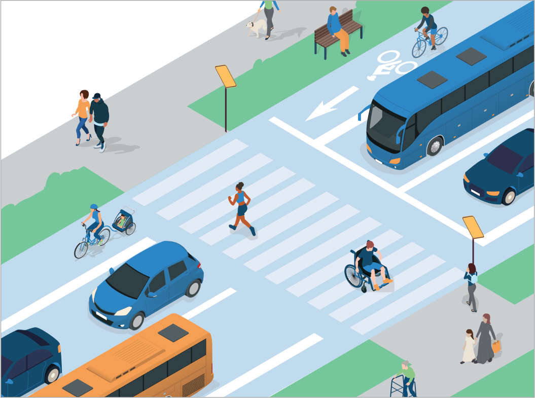 street with crosswalk